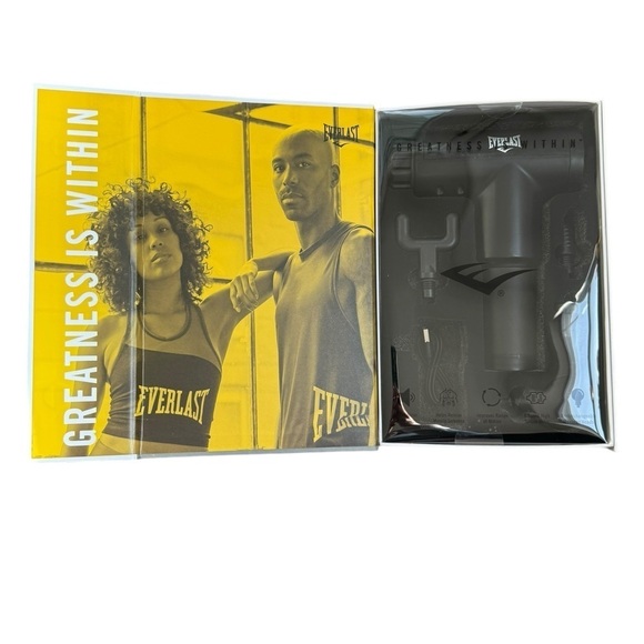 NEW Everlast Beast 6-Speed Rechargeable Electric Muscle Massage Gun Machine NIB - Picture 2 of 5